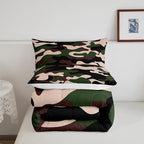 Queen Size Camouflage Comforter Set 3Pcs Kids Bedding Set for Boys Girls Teens 1 Comforter & 2 Pillowcases(Queen,Army Green) Boys