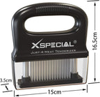 Deluxe 48 Blade Meat Tenderizer Tool – Stainless Steel, Detachable Design | Ultra-Sharp Needle Design | Transforms Tough Cuts into Juicy Cuts in Seconds, Easy to Use & Clean, Dishwasher Safe