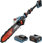 SENIX 10" Cordless Pole Saw, X6 60V Max 3.0Ah Battery Powered Pole Saw with 14ft Reach Carbon Fiber Telescoping Pole, 65.5ft/s Cutting Speed for Pruning and Trimming Branches(CSPX6-M)