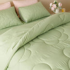Sage Flower Comforter King Green Sunflower Print Bed King Comforter Set 3 Pieces Green Floral Comforter Set for Women Girls Bedroom Decor All Season Hotel Quality Comforter Set