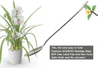 [1 Set] [Made in Korea] Orchid Design Korean Style Sticky Rice Spoon Chopsticks Set Silverware Set 304 Stainless Steel Cutlery Set Soup Spoon Ramen Chopsticks Flatware (1 Set)