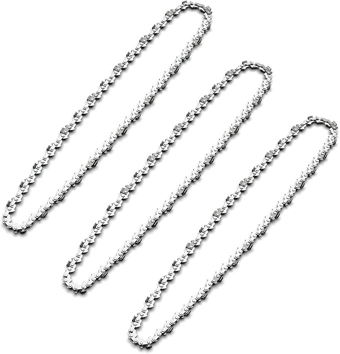 3Pcs 16 Inch Chainsaw Chain, 3/8" LP Pitch .050" Gauge 56 Drive Links,Replacement Chains for Portable Mini Chainsaw, Guide Saw Chain for Chainsaws (16"-56DL-3/8"LP .050"-3pcs)