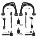 Detroit Axle - 10pc Suspension Kit for 2003-2009 4Runner FJ Cruiser Lexus GX470 2 Front Upper Control Arms w/Ball Joints 2 Lower