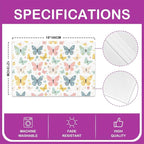 Feelyou Butterfly Table Mats Placemat Butterflies Print Placemats Set of 4 Placemats for Dining Table Indoor Outdoor Kitchen Kitchen Dining Table Butterfly Floral Decor Table Place Mats 12"x18"