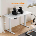 NicBex Home Office Desk 55" x 23" Electric Height Adjustable Standing Desk Computer Desk Office Desk, Sit to Stand Ergonomic Computer Desk Adjustable Desk, White