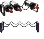 REDANT 2-Tier Stackable Wine Rack for Countertop - Metal Wine Bottle Holder, Small Wine Storage Organizer for Inside Cabinet, Kitchen, Bar, or Dining Room, Holds 8 Bottles, Bronze