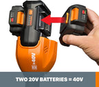 WORX 40V 13" Cordless String Trimmer/Edger + Leaf Blower Combo Kit, Batteries & Charger Included WG927