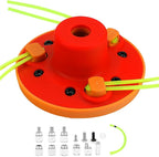 Quintillus Universal Weed Eater Head,H09 Weed Wacker Head Grass Trimmer Head Compatible with Ego, Ryobi,Echo,Weed Warrior with 12pc 11in / .095" Triangle Trimmer Line （Not for Kobalt）