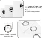 Easy-Going Blackout Curtains for Bedroom, Solid Thermal Insulated Grommet and Noise Reduction Window Drapes, Room Darkening Curtains for Living Room, 2 Panels (34x63 in, White)