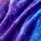 7PCS Purple Comforter Sets Queen,Girls Galaxy Comforter Queen,Girls Bed Sets Queen,Bed in a Bag with Flat Sheet and Fitted Sheet,Pillowcases,Cushions for Girls,Galaxy Bedding Sets