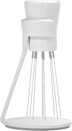 Normcore WDT Tool V2.1 with Stand - 0.23mm 9 Prong Espresso Distribution Too, Weiss Distribution Technique, Magnetic Coffee Stirrer with 16 Extra Needles, Non-Stick Coating White