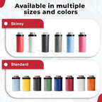 The Kong Skinny Can - Portable Coozie or Bottle Cooler/Cup With Detachable, Expandable, Hose To Funnel Your Drink (Red)