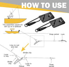 Leinuosen 2 Pcs Fishing Planer with Stainless Steel Heavy-Duty Trolling Planer Boards for Fishing Downrigger Freshwater Saltwater Wahoo Tuna Outdoor