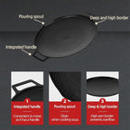 Korean BBQ 2 IH Griddle Grill Pan with Bag, Nonstick Coating, All Stove(Gas, Electric & Induction), Indoor Outdoor Griddle(14in)