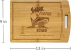 Shark Coochie Charcuterie Boards/Bamboo Cutting Board/With Juice Grooves/Laser Engraved Pattern/Charcuterie Board (13x9 in)