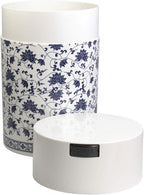 Coffeevac 1LB – Patented Airtight Container | Multi-use Vacuum Container Works as Smell Proof Containers for Ground Coffee and Coffee Bean Containers. White Floral