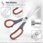 Scissors Bulk Set of 40-Pack, Niutop 8" Multipurpose Sharp Sewing Craft Fabric Scissors for Office Home High/Middle School Student Office Teacher Art Supplies, Soft Comfort-Grip Right/Left Handles