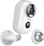 ZUMIMALL Security Cameras Wireless Outdoor with Magnetic Mount, 2K Outdoor Camera Wireless Battery Powered, 2.4G WiFi Cameras for Home Security Indoor,3MP Color Night Vision/Siren/PIR/AI/Cloud/Alexa