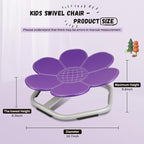Kids Swivel Chair, Seat and Spinning Chair, Body Coordination Training Chair, Purple Petal Non Slip Sensory Toys 360° Spinning Chair for Autistic Kids Aged 3+, Improving Toddler's Physical Fitness