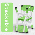 Adjustable Kid Chairs Indoor 3 Level Adjustable Suitable for Children Age 2-6. Maximum Load-Bearing 220LBS Suitable for Family Classroom and Nursery Child Seat Set (2-Pack-Green)