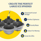 Samuelworld Large Silicone Premium Ice Trays, 2 Inches Big Cubes & 2.5 Inches Sphere Ice Molds - BPA Free, Craft Ice Maker for Gifting, Easy Release - Grey(With Ice Bag)