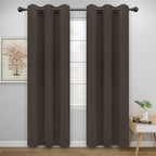 Easy-Going Blackout Curtains for Bedroom, Solid Thermal Insulated Grommet and Noise Reduction Window Drapes, Room Darkening Curtains for Living Room, 2 Panels(46x84 in, Taupe)