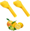 Manual Lemon Squeezer, Lemon Juicer, Citrus Juicer, 2 Packs Yellow, Durability and longevity, Easy to Use & Dishwasher Safe, $0.5 Cheaper Than Single Pack