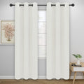 Easy-Going Blackout Curtains for Bedroom, Solid Thermal Insulated Grommet and Noise Reduction Window Drapes, Room Darkening Curtains for Living Room, 2 Panels(42x84 in, Ivory)