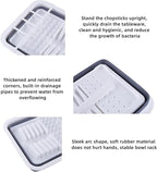 THANSTAR Collapsible Dish Drying Rack for RV Kitchen, Foldable Drainer Organizer for Kitchen Countertop, Space Saving Portable Dish Rack for Campers, Travel Trailer & Small Spaces, Easy Storage, Grey