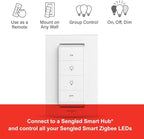 Sengled Color Changing Bulbs That Works with Alexa, Google Home, 3 Pack Starter Kit with Smart Switch, RGB Light A19 E26 Dimmable LED 60W Equivalent, 800LM, 5 Piece Set, White, 3 Count