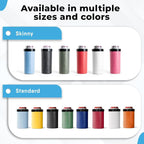 The Kong Skinny Can - Portable Coozie or Bottle Cooler/Cup With Detachable, Expandable, Hose To Funnel Your Drink (Blue)