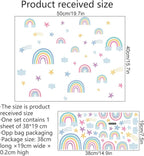 Quanhaigou Rainbow Clouds Stars Glow in The Dark Wall Stickers DIY Home Decor for Kid Boys Girl Bedroom Bathroom Decorations