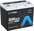 12V 100Ah Group 24 Lithium Deep Cycle Battery, 100A BMS Rechargeable LiFePO4 Battery, Low/High Temperature Cutoff Protection, 1.28kW Max Load Power for RVs, Boats, Off-Grid, Home Energy Storage