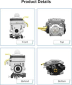 Carburetor Kits 308054129 Fits for Ryobi RY38BP 38cc Backpack Blower, with Gaskets Fuel Line Filter