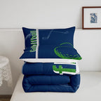 Feelyou Kids Golf Comforter Set Queen Size Ball Sports Bedding Set for Boys Girls Teens Bedroom Decor Golf Ball Lover Comforter Women Men Ball Games Duvet Set with 2 Pillow Case