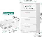 YITAHOME 4 Drawer Lateral Filing Cabinet,Dressers & Chests of Drawers for Bedroom,Printer Stand Vertical Storage Cabinet Fits Letter, A4, Legal Size for Home Office Organization, White