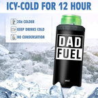 SANDJEST 4-in-1 Tumbler Gifts for Dad from Daughter Son - 12oz Dad Fuel Can Cooler Tumblers Travel Mug Cup - Stainless Steel Insulated Cans Coozie Christmas, Birthday, Father's Day Gift for Daddy