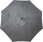 Blissun 9' Outdoor Patio Umbrella, Outdoor Table Umbrella, Yard Umbrella, Market Umbrella with 8 Sturdy Ribs, Push Button Tilt and Crank