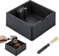 SelfTek Coffee Knock Box - Silicone coffee grounds container with Tamper Stand & Cleaning Brush Non-Slip Base & Handle, Easy Clean, Essential Coffee Maker Accessories