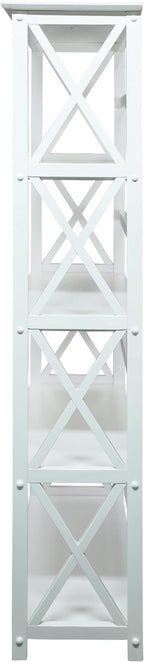 Casual Home Montego Bookcase, 5-Shelf, White,324-51