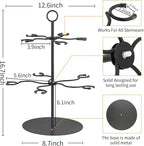 Cocktail Tree Stand for Parties Brunch,2 Tiers 10 Holders Drink tower Wine Glass Holder Stand,Champagne Tower Martinis Tree,Wine Glasses Display Margarita tower Drink stand for Mimosa Bar Party Bridal