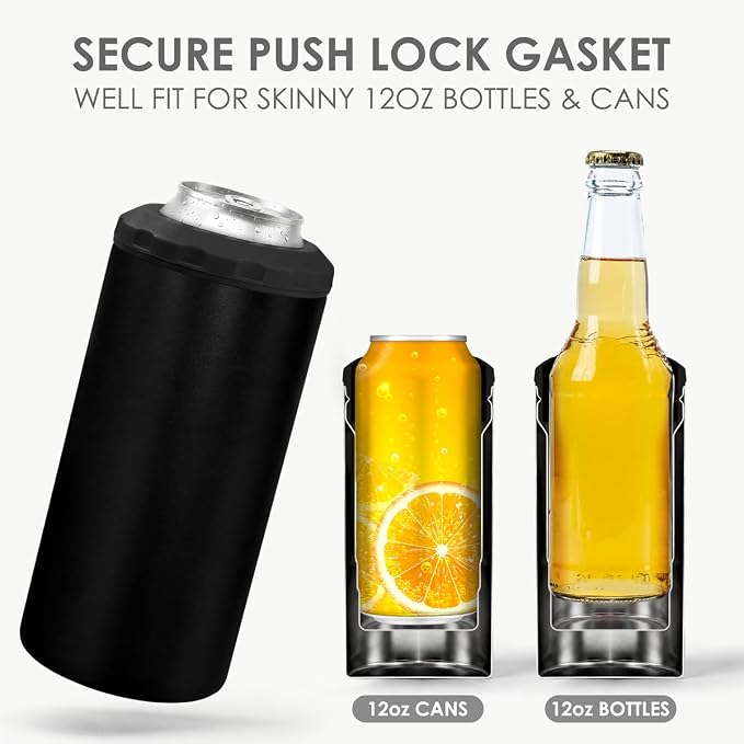 Basketball Can Cooler 12oz - Travel Mug Cups - Stainless Steel Insulated for Men Women Players - Tumbler Cans Koozie, Sport Gift for Fan Coach Lovers