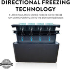 Clearcube Crystal Clear Ice Cube Maker - 6 Piece Directional Freezing System - Makes 8 Jumbo 2 Inch Crystal Clear Ice Cubes - No Odor Lid No Freezer Burn - Perfect for Whiskey Cocktails and More