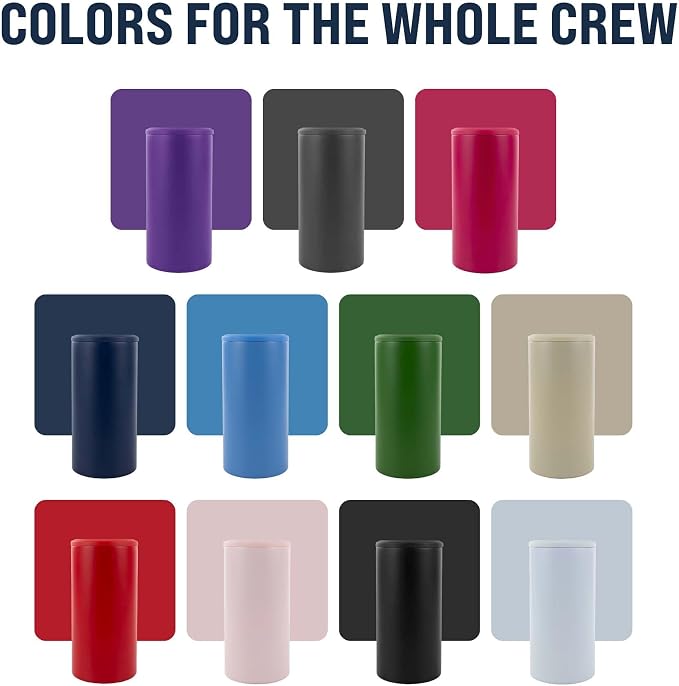 4 in 1 Universal Can Cooler - Purple, Can Holder Insulated, Beer Bottle Cooler, Universal Holder for All Drink Sizes, Stainless Steel Insulated Tumbler, Tailgating Accessories