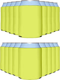 PartyPrints 200 Pack Marigold Blank Can Cooler Sleeves, Customizable Bulk Insulated Foam for Beer, Collapsible Plain Drink Holder, Cold Soda Insulator, 12oz Regular, 16oz Tall Cans