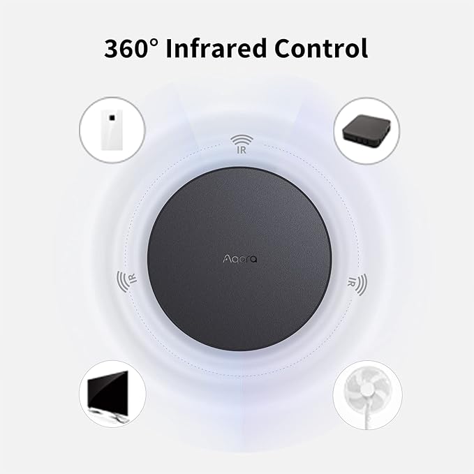 Aqara Smart Hub M2 (2.4 GHz Wi-Fi Required), Smart Home Bridge for Alarm System, IR Remote Control, Home Automation, Supports Alexa, Google Assistant, Apple HomeKit and IFTTT