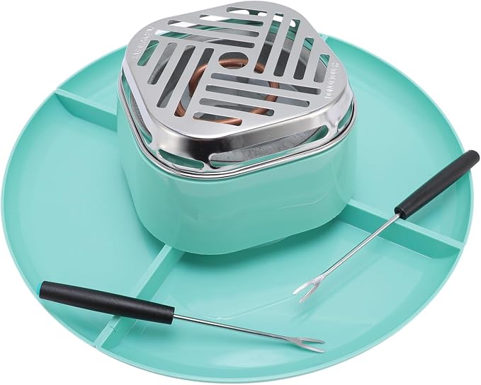 Roaster Smores Maker Fondue Set, Electric Fondue Pot with Party Accessories for Gatherings, Meals, and Outdoor Events (US Plug 120V)