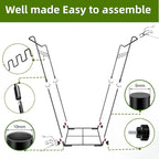 Garden Trash Bag Holder - Outdoor Leaf Bag Support Stand Multi-Use Metal Garbage Bag Holder Frame Holds 30-45 Gallons Bag for Leaves, Camping, Yard Weeding, Lawn Party