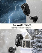 ZUMIMALL Security Cameras Wireless Outdoor, 2 Packs, 2K Cameras for Home Security, Outdoor/Indoor Camera Battery Powered, 2.4G WiFi, Magnetic Mount,3MP Color Night Vision/Siren/PIR/AI/Cloud/Alexa