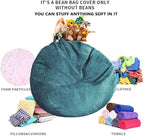 Stuffed Animal Storage Bean Bag Chair Cover (No Filler) Washable Ultra Soft Corduroy Bean Bag Cover for Organizing Plush Toys or Textile, Sack Bean Bag for Adults, Teens